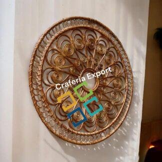 Rattan Cane Wall Decor Hanging | Natural Boho Rattan Home Art