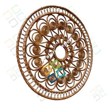 Rattan Cane Wall Decor Hanging | Natural Boho Rattan Home Art - Image 4