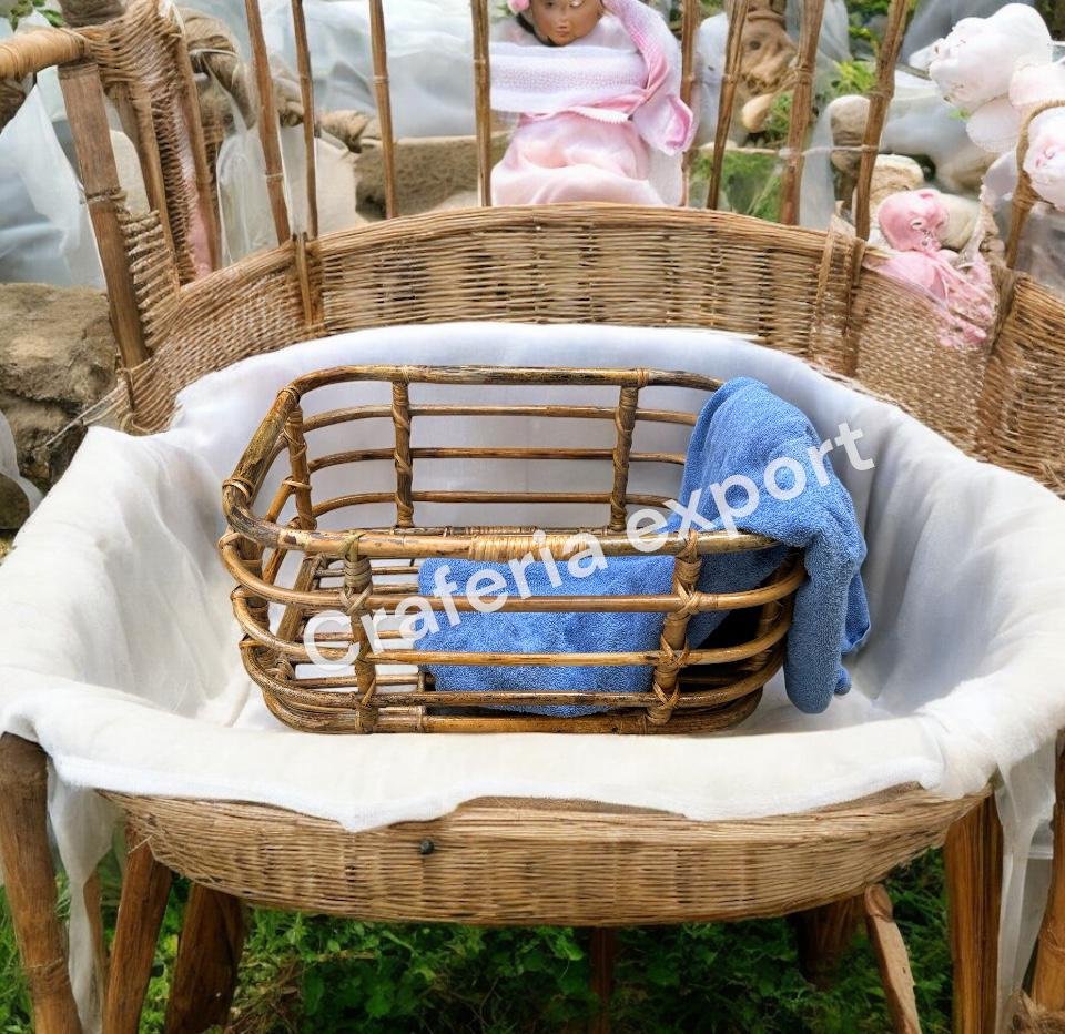 Newborn Baby Posing Cane Bed for Photo Posing / Sitter Basket Infant Girl/Boy Photography props - Image 2