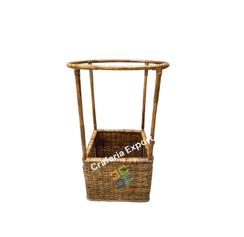 Cane Air Balloon Basket for Baby Props | Bamboo Balloon Basket for Decorative -Event/ Birthday Parties - Image 3