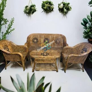 Natural Cane Sofa Furniture set with table for indoor and outdoor