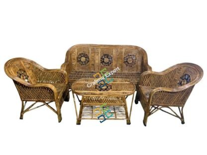 Natural Cane Sofa Furniture set with table for indoor and outdoor - Image 2