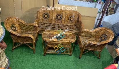 Natural Cane Sofa Furniture set with table for indoor and outdoor - Image 3