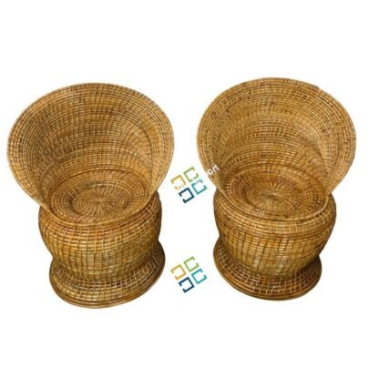 Cane Wood Apple Shaped Chair for Living Room, Balcony, Cafe & Garden - Image 5