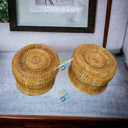 Cane (Rattan) Sitting Stool for Patio Living Room Balcony Cafe Garden - Image 5