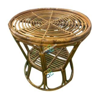Cane Wood Round Table | Coffee, Tea, Snacks Table | Wooden Side Table for Living Rooms Hotels, Resorts Use