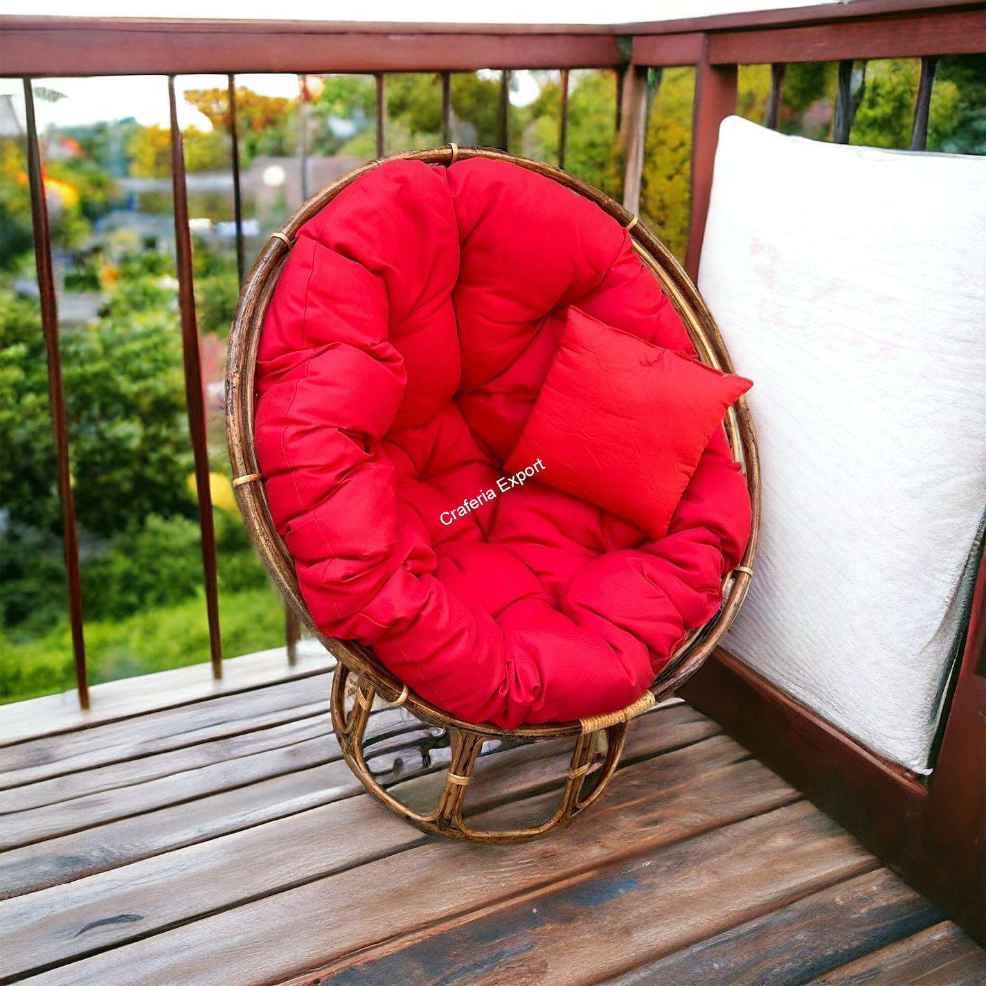 Round Rattan Cane Chair | Recliner Chair for Indoor Outdoor - Image 5