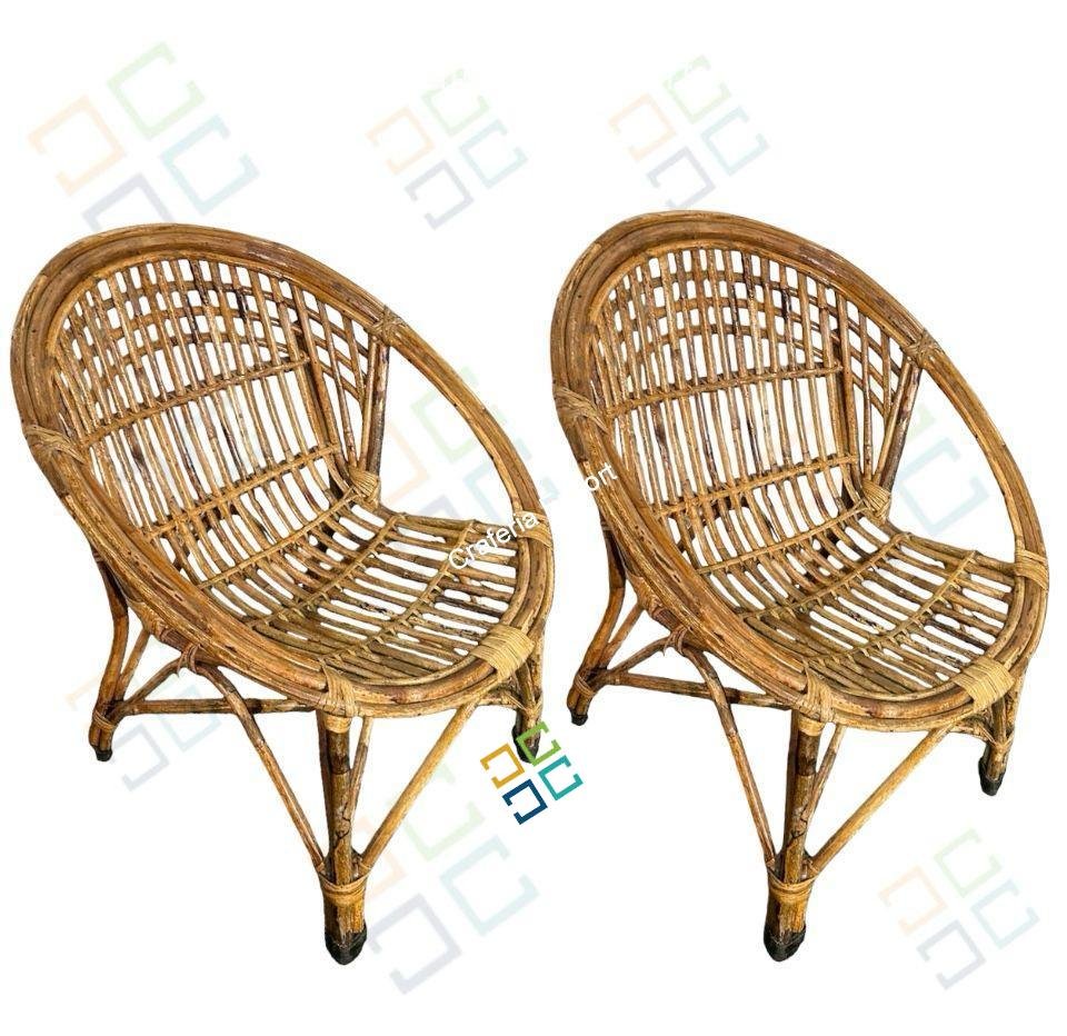 Wooden Cane (Rattan, Bait) Chair for living room/ balcony/ office | Bamboo Chair with oval Shaped indoor outdoor - Image 5