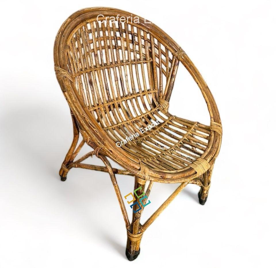 Wooden Cane (Rattan, Bait) Chair for living room/ balcony/ office | Bamboo Chair with oval Shaped indoor outdoor - Image 4