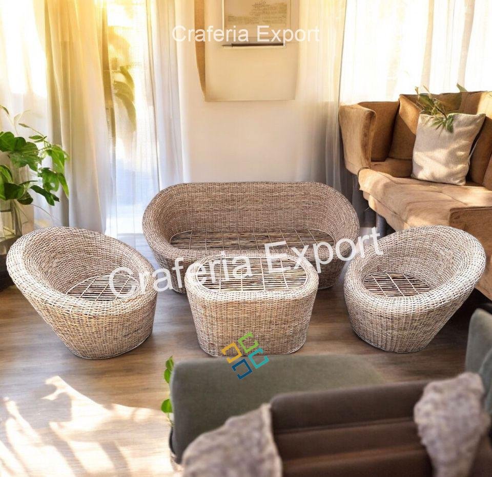 Cane Apple Chairs Table Furniture Set For Living Room, Balcony , Cafe, Hotel