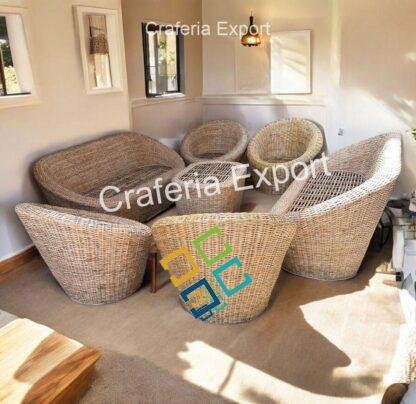 Cane Apple Chairs Table Furniture Set For Living Room, Balcony , Cafe, Hotel - Image 2