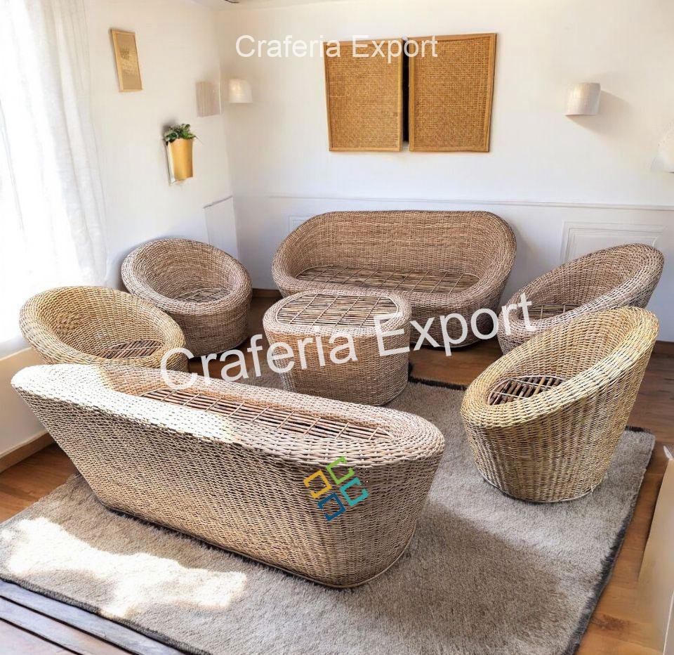 Cane Apple Chairs Table Furniture Set For Living Room, Balcony , Cafe, Hotel - Image 3