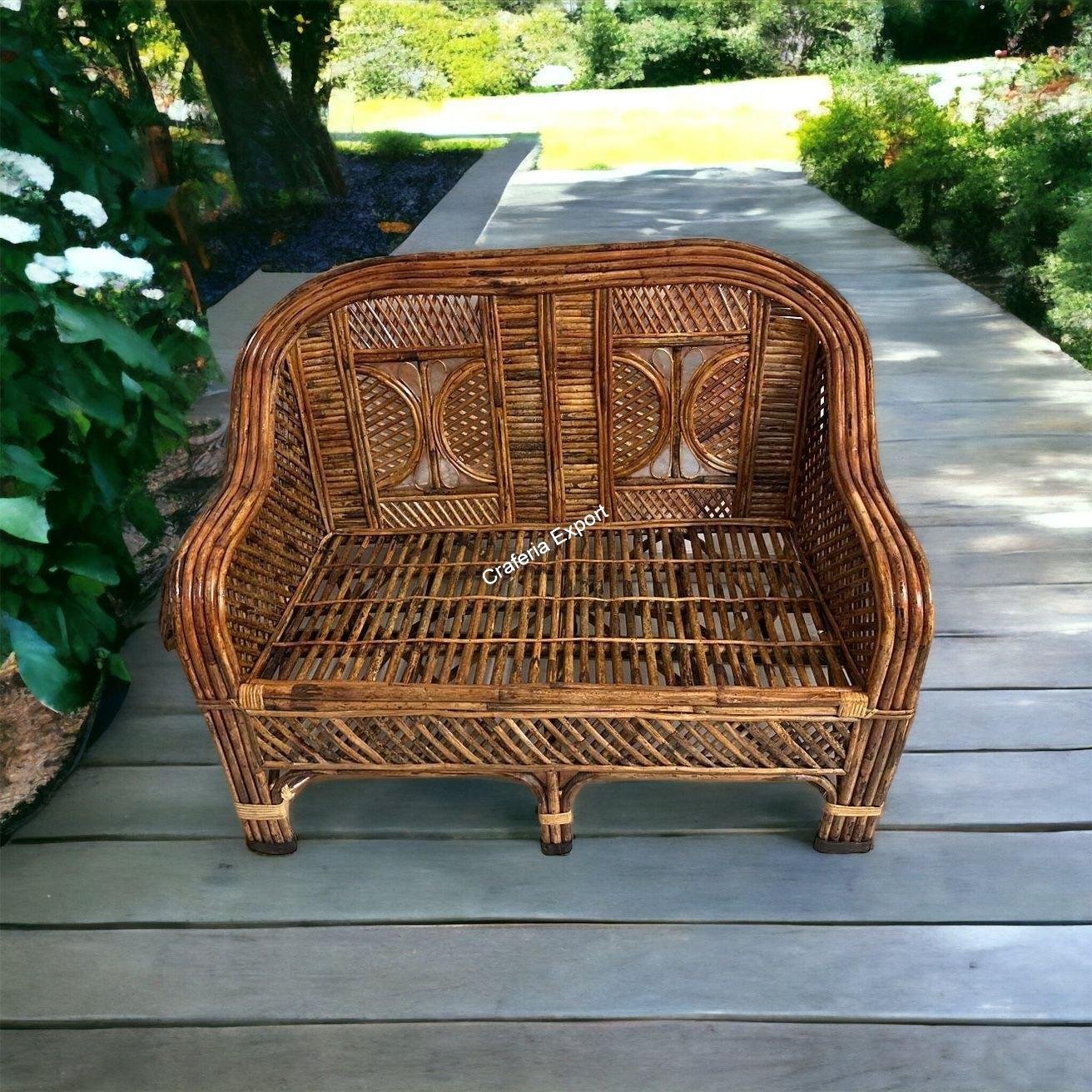 Rattan Cane Sofa with Chair Table Outdoor Furniture Set/Living Room Furniture Sofa Set - Image 5