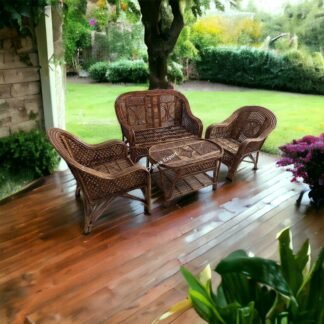 Rattan Cane Sofa with Chair Table Outdoor Furniture Set/Living Room Furniture Sofa Set