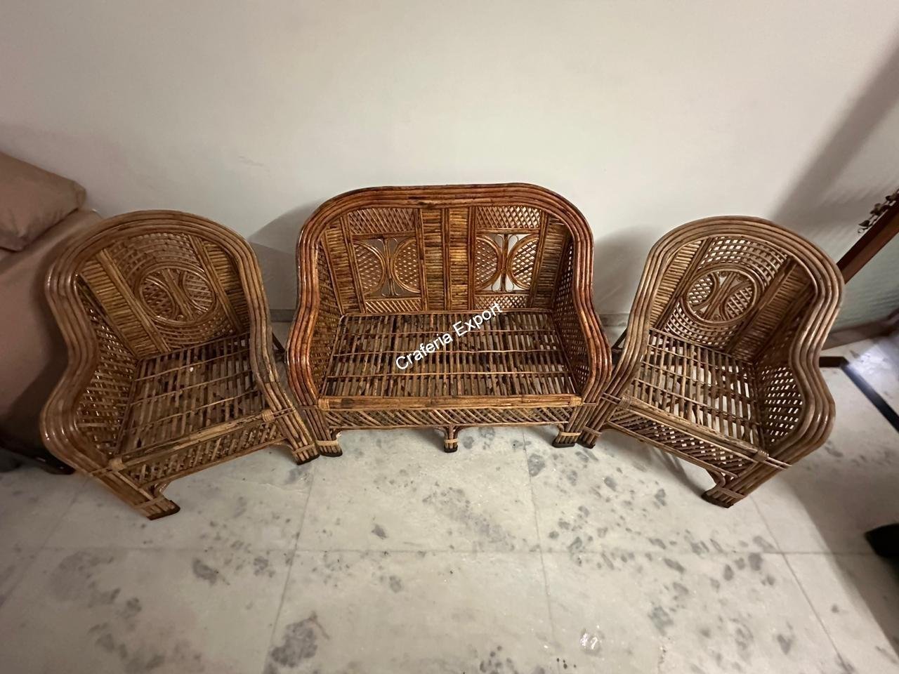 Rattan Cane Sofa with Chair Table Outdoor Furniture Set/Living Room Furniture Sofa Set - Image 3