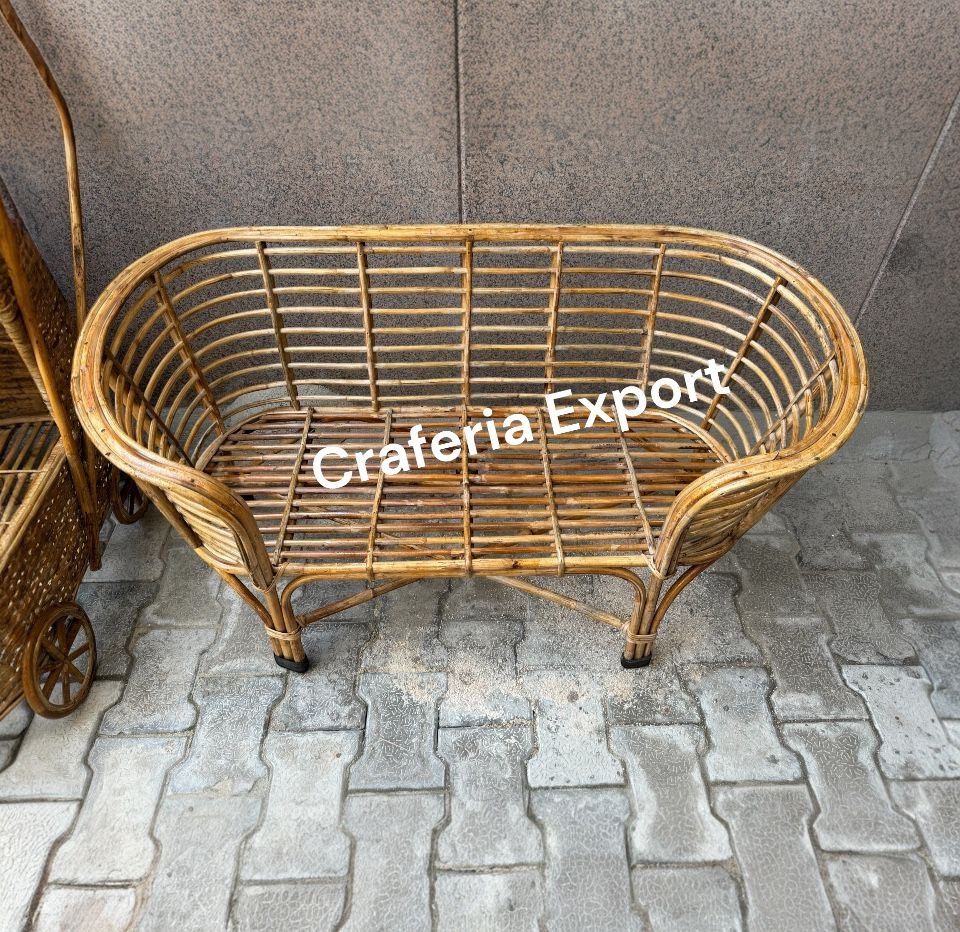 Cane bamboo Pet Bed for Dogs/ Cats | Cane Sofa Bed for Photoshoot - Image 3