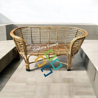 Cane bamboo Pet Bed for Dogs/ Cats | Cane Sofa Bed for Photoshoot