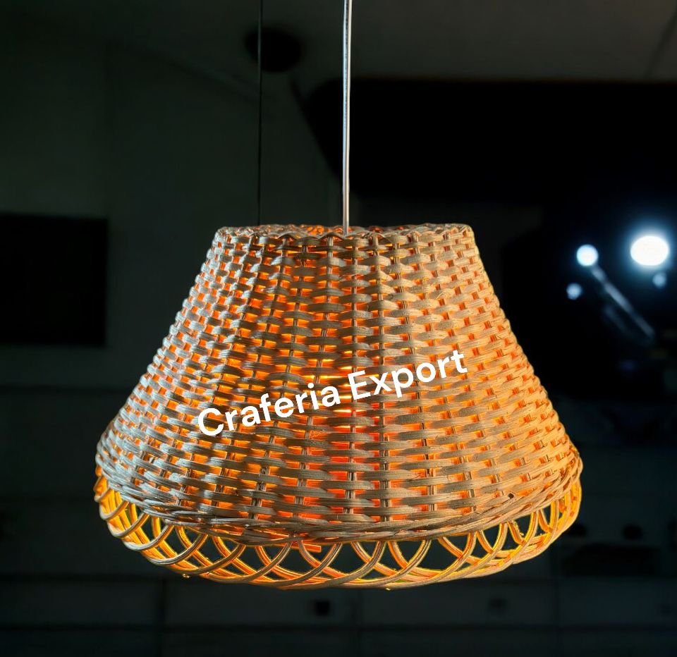 Rattan Hanging Lights, Boho Lamp shades for wall hanging Cafe/Hotels/Restaurants - Image 5