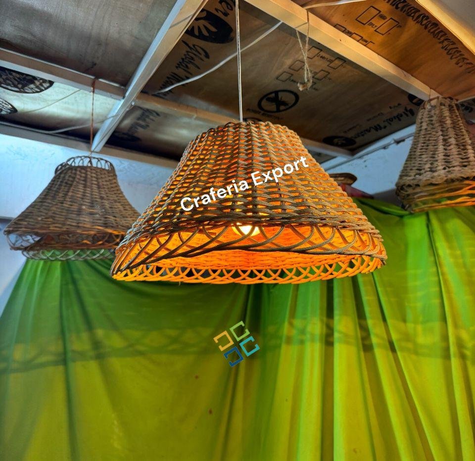 Rattan Hanging Lights, Boho Lamp shades for wall hanging Cafe/Hotels/Restaurants - Image 3