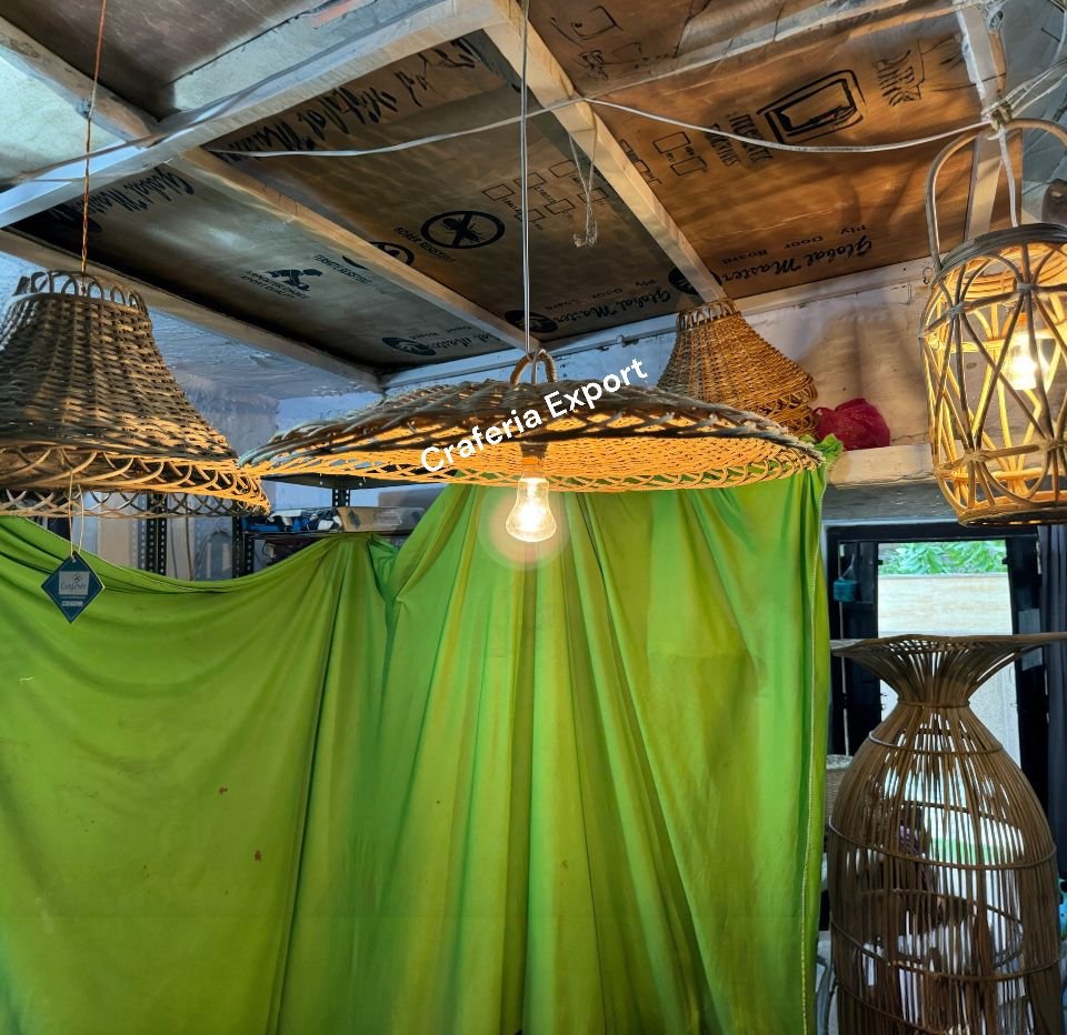 Natural Rattan Cane Pendant Lamp | Lampshade for Living Room/Cafe/Hotel/Bar/Restaurant - Image 4