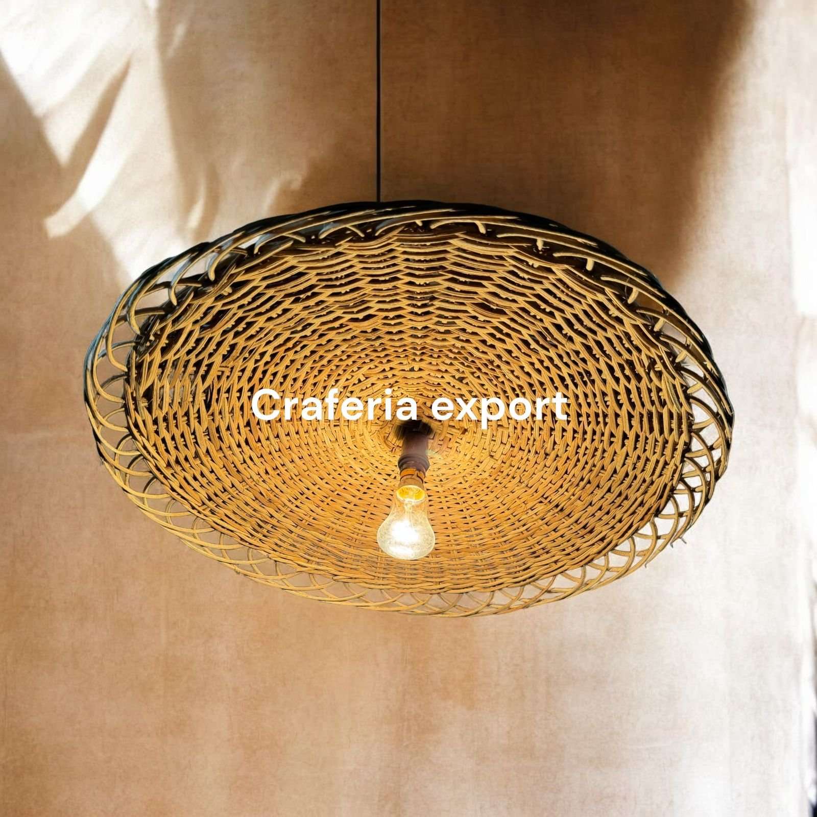 Natural Rattan Cane Pendant Lamp | Lampshade for Living Room/Cafe/Hotel/Bar/Restaurant - Image 2