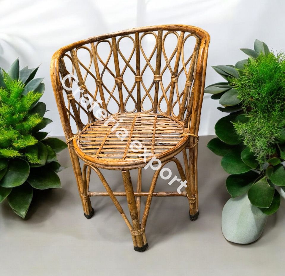 Mudda Bamboo Cane Dining Table Set 4 seater | Outdoor Bait Kursi Set Living Room/ Cafe/Hotel - Image 3