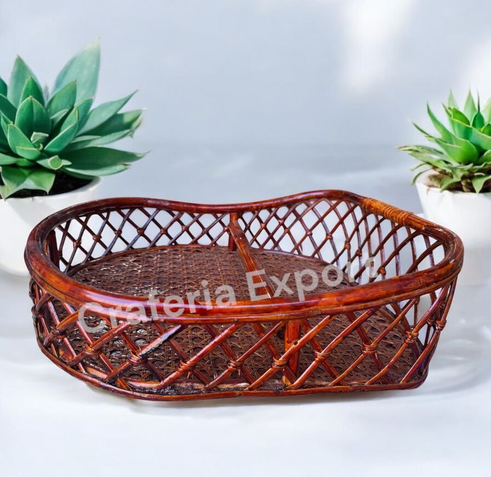 Cane Bamboo basket for gift hamper and storage decor baskets - Image 4