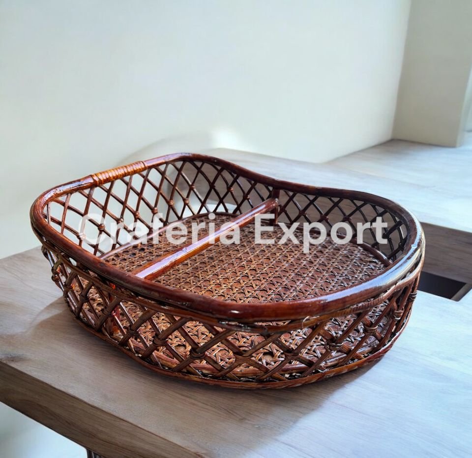 Cane Bamboo basket for gift hamper and storage decor baskets - Image 5