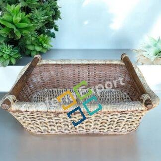 Cane Rattan Baskets for Storage Fruit /Vegetable/Flower for Kitchen/Gift Hamper Decor