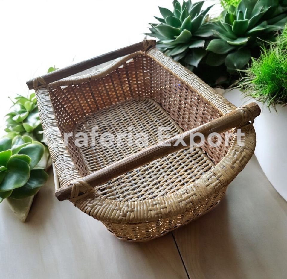 Cane Rattan Baskets for Storage Fruit /Vegetable/Flower for Kitchen/Gift Hamper Decor - Image 5