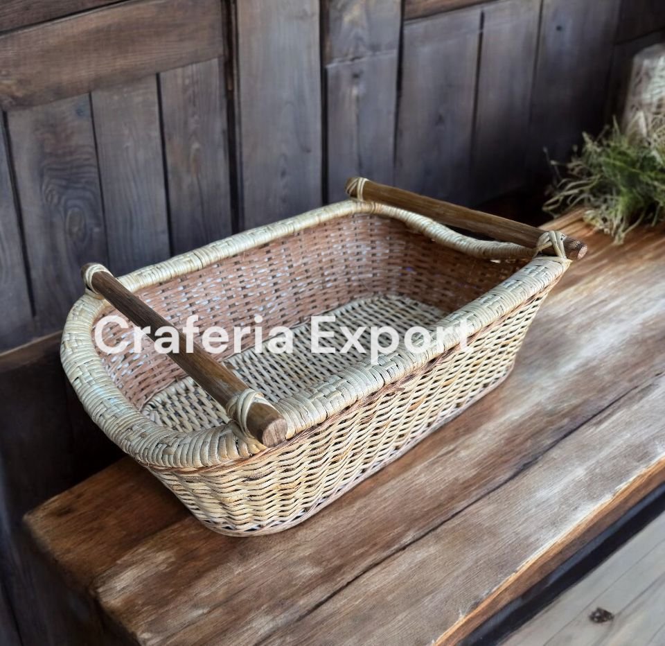 Cane Rattan Baskets for Storage Fruit /Vegetable/Flower for Kitchen/Gift Hamper Decor - Image 4