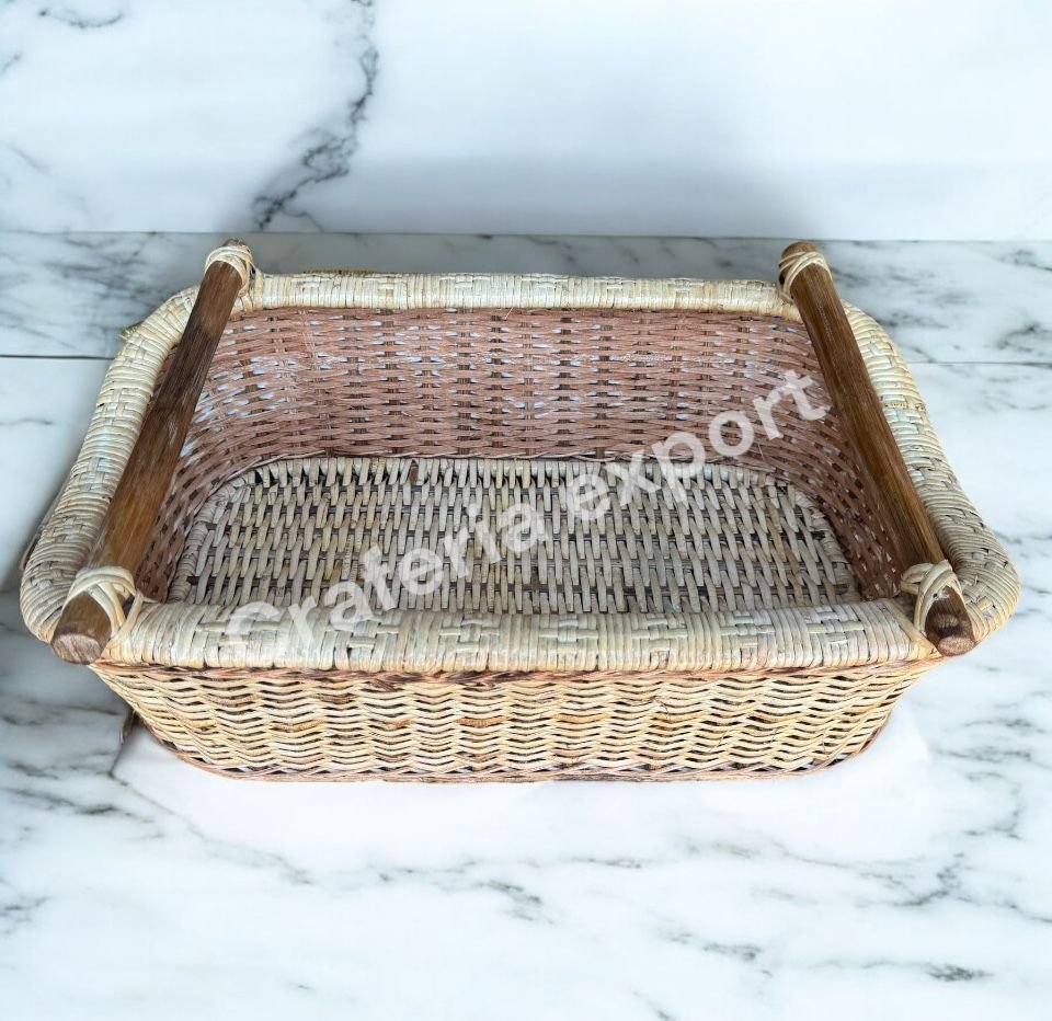 Cane Rattan Baskets for Storage Fruit /Vegetable/Flower for Kitchen/Gift Hamper Decor - Image 3