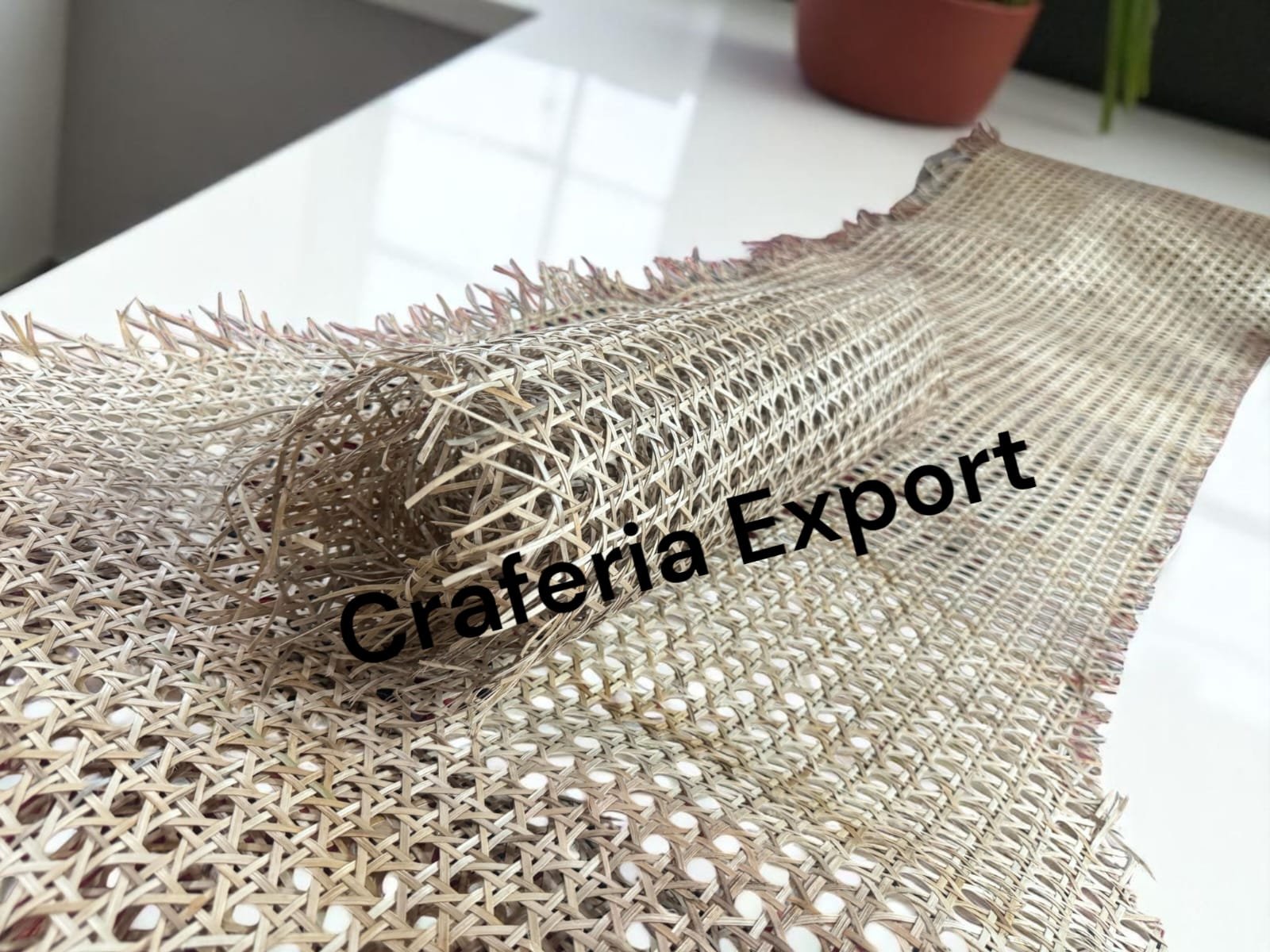 Natural Rattan Cane Webbing Roll Mesh Pattern Weaving Cane Mesh Roll for Furniture / Chairs / Cabinet / Almirah / Door / Wall Ceiling - Image 7