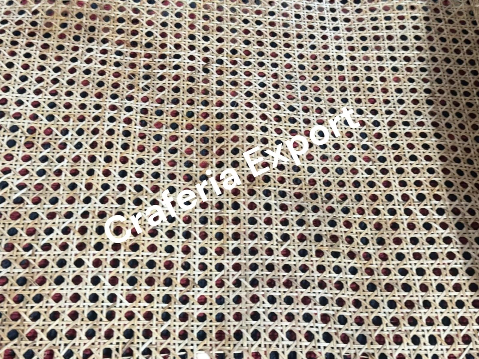 Natural Rattan Cane Webbing Roll Mesh Pattern Weaving Cane Mesh Roll for Furniture / Chairs / Cabinet / Almirah / Door / Wall Ceiling - Image 3