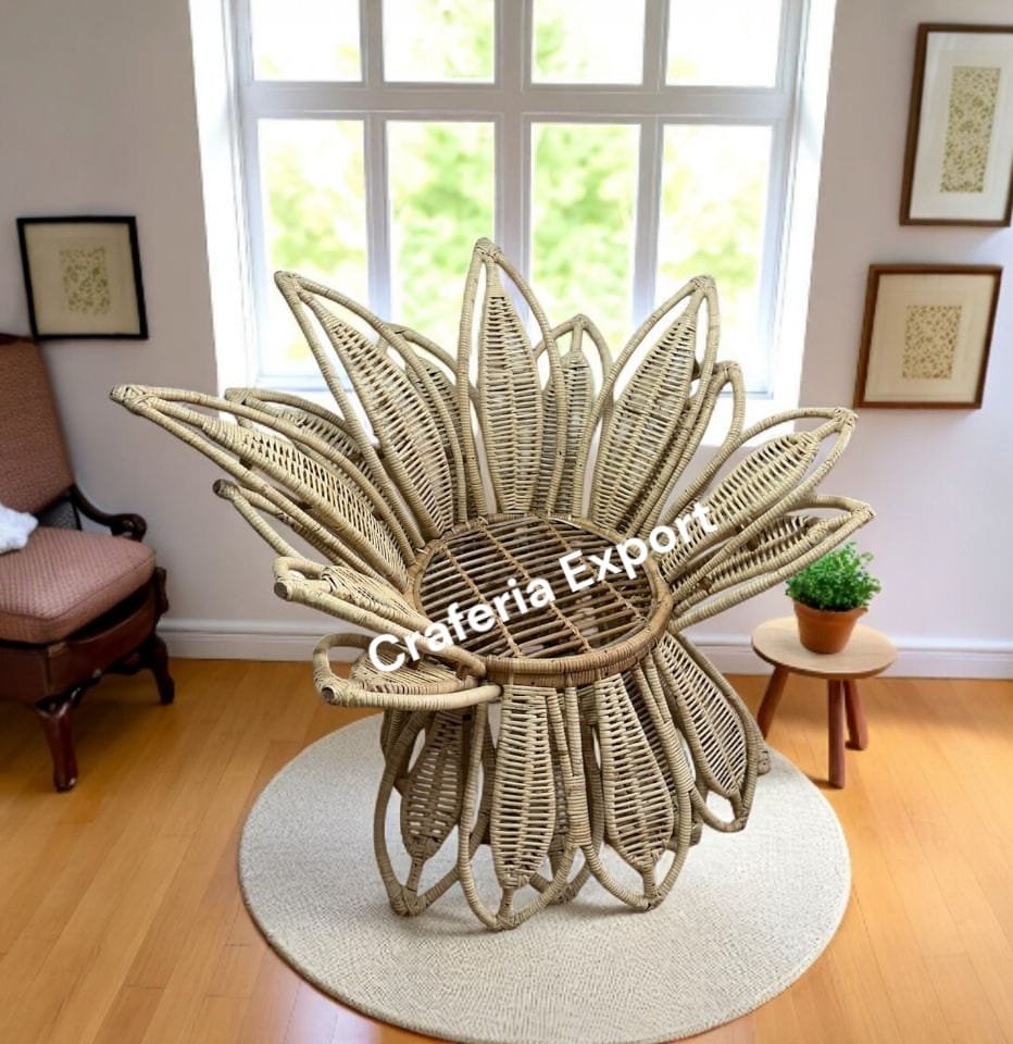 Rattan Cane Flower Chair / Bait Kursi / Bamboo Decor Chair for Events / Cafe/ Wedding for indoor/outdoor both - Image 7