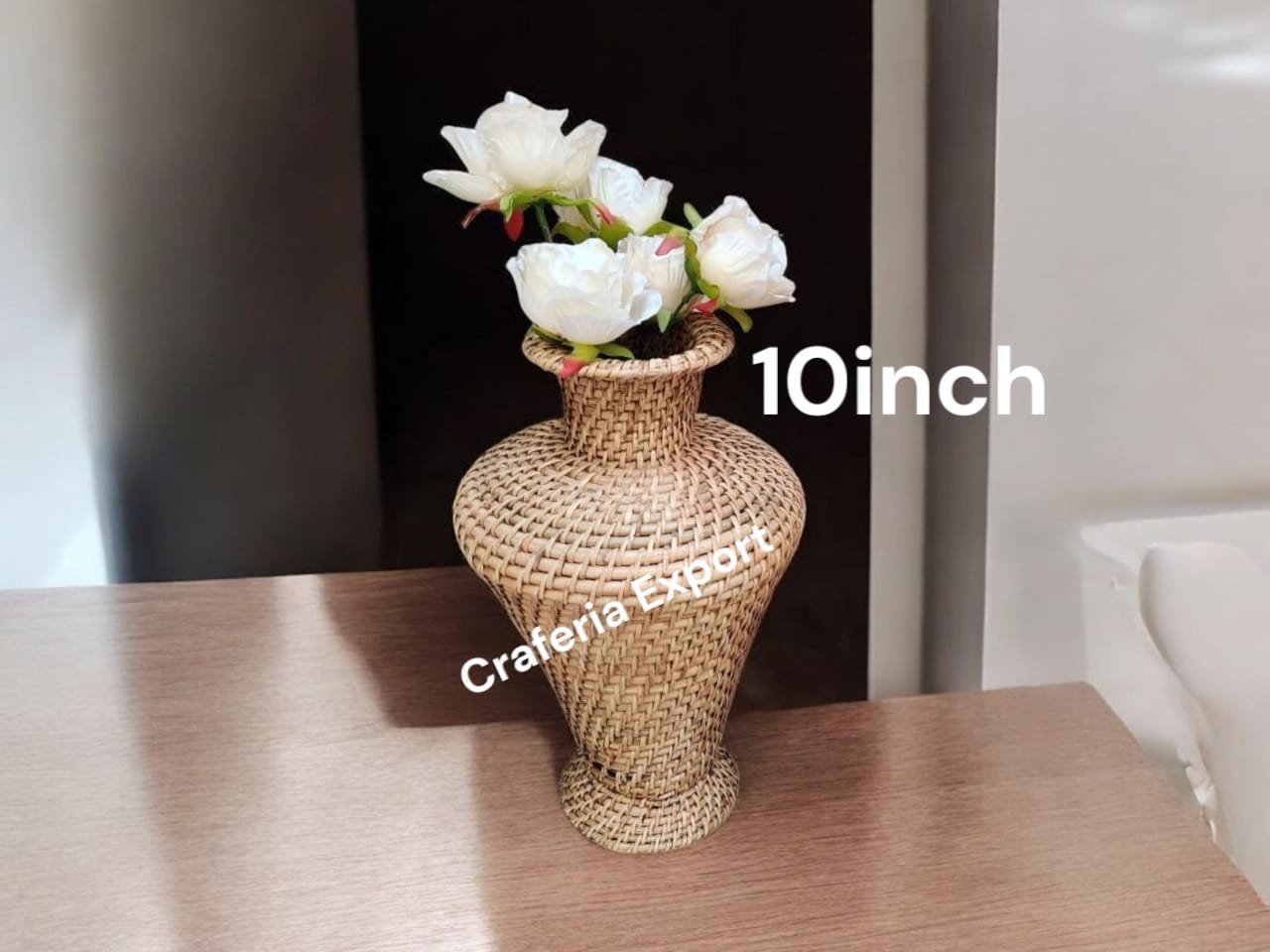 Rattan Handmade Flower Vases / Wicker Cane Pot Stand Home Decor 10inch, 13inch,14inch - Image 6