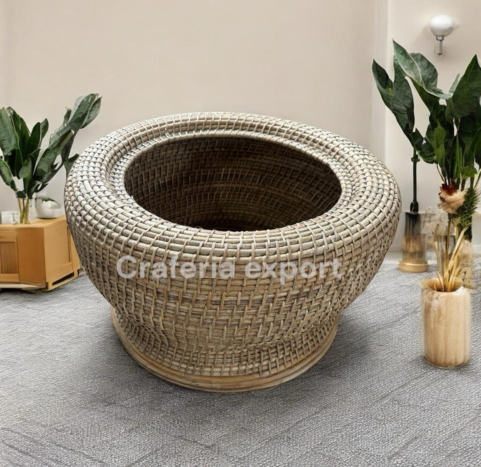 Designer Cane Apple Three seater Sofa with Chair table set | Bamboo Rattan Apple five Seater Sofa chair table furniture set | Cane Buani 3 seater sofa chairs table set for garden, living room, cafe bar hotel - Image 2