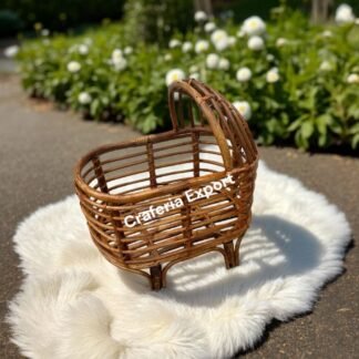 Bamboo Cane Baby Bed for Photography Prop /Cane Pram for Photos / Newborn Baby Photoshoot Cane Bed Prop