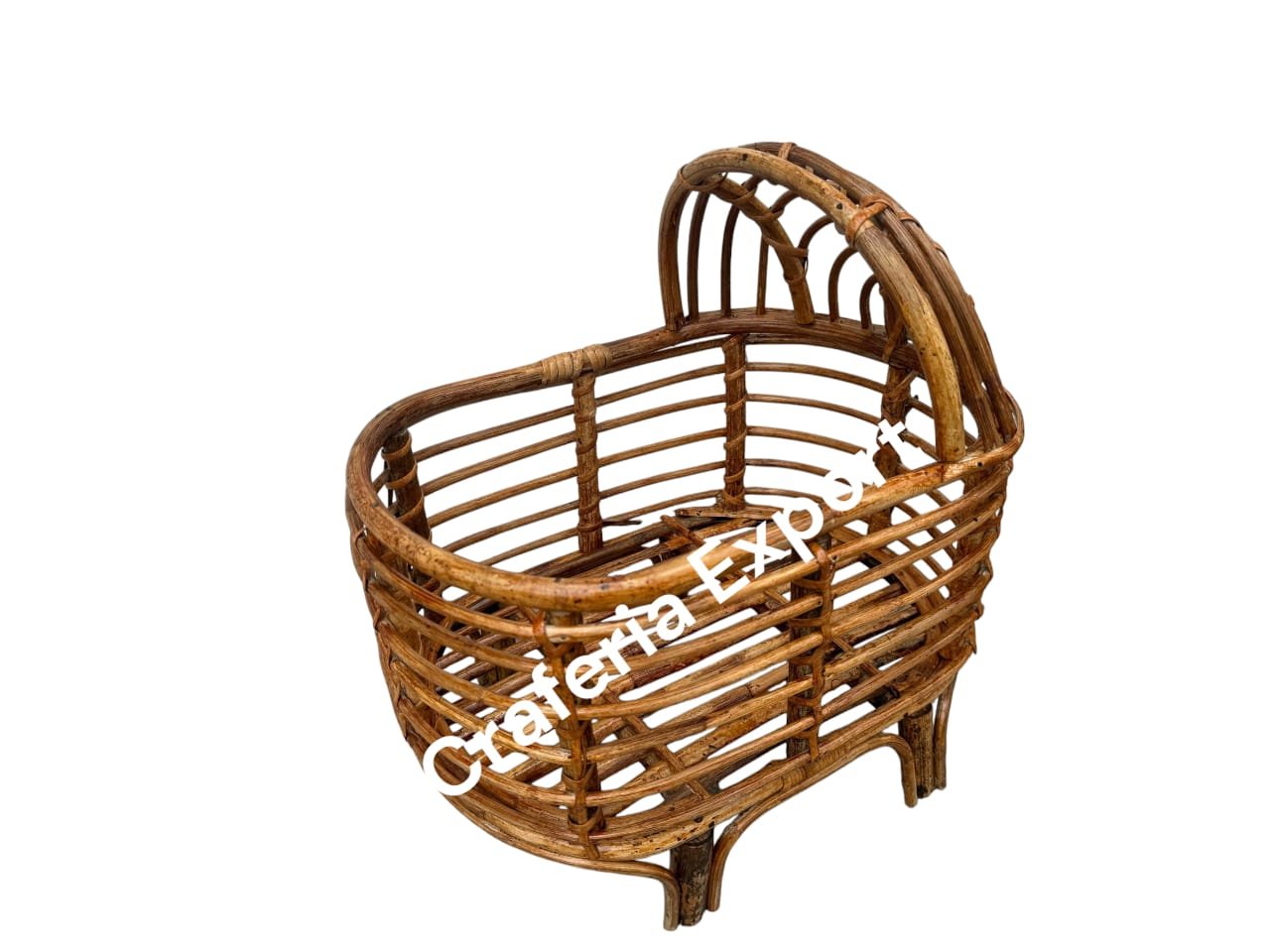 Bamboo Cane Baby Bed for Photography Prop /Cane Pram for Photos / Newborn Baby Photoshoot Cane Bed Prop - Image 2