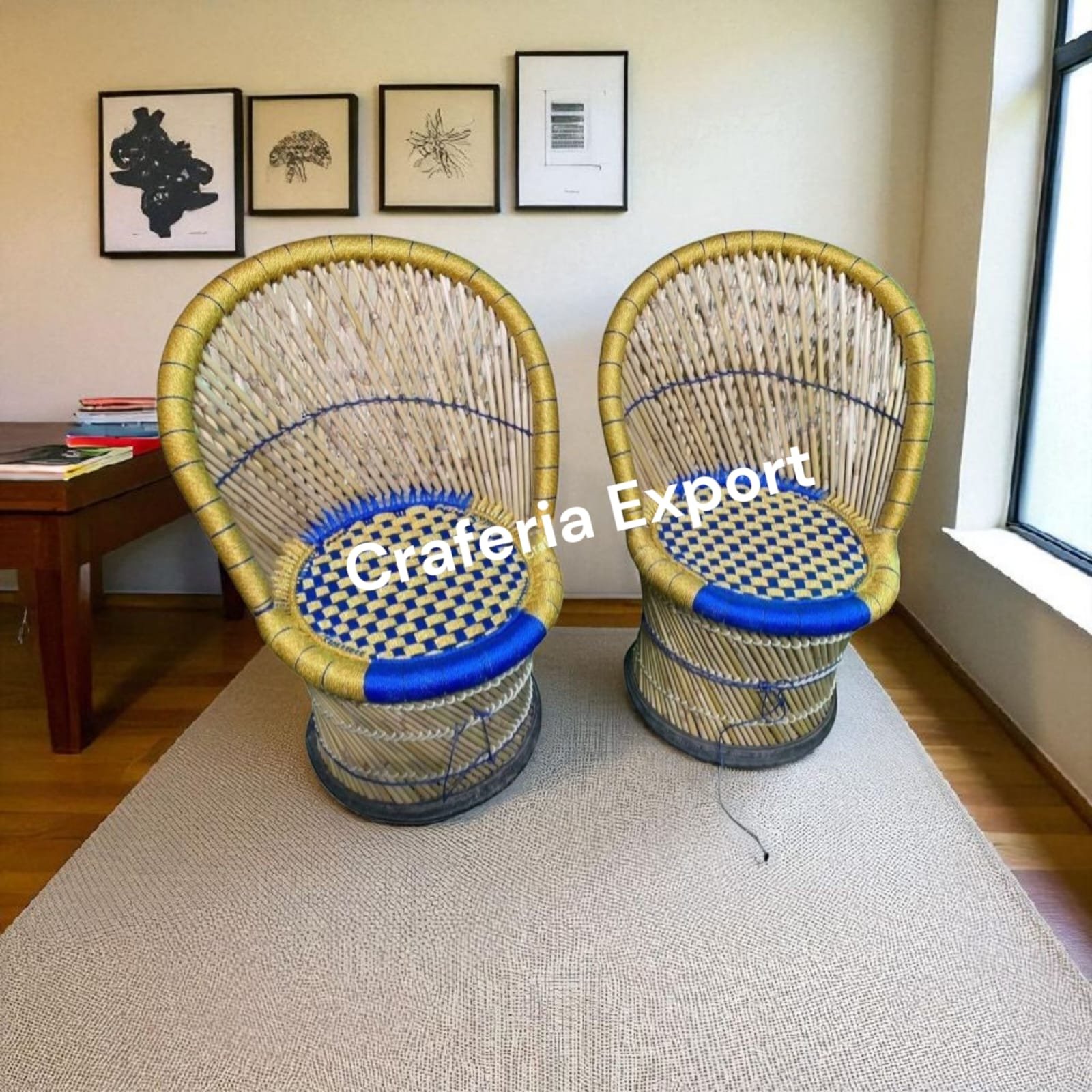 Bamboo Mudda Chair /Mooda Chair for Living Room Garden Outdoor Balcony Patio - Image 4