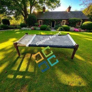 Wooden Charpai/Khaat/Cot for Indoor Outdoor / Khatiya With Removable Legs