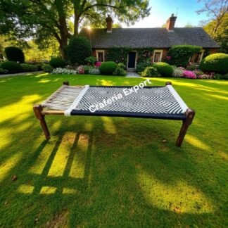 Wooden Charpai/Khaat/Cot for Indoor Outdoor / Khatiya With Removable Legs