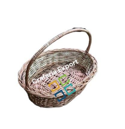 Handwoven Wicker Basket with Handle / Gift Hamper Baskets for multi-purpose use for home decor, gifts -size (14 by 10 inch , 16 by 11 inch) - Image 3