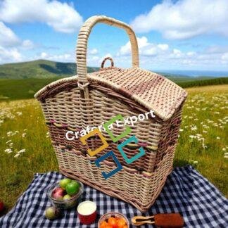 Willow Picnic Basket | Cane Multi-use Basket | Gift Hamper Wicker Baskets