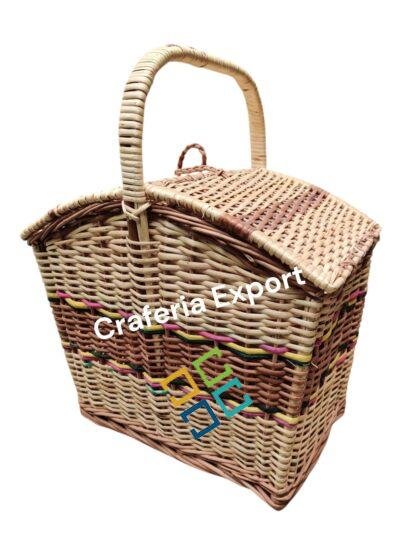 Willow Picnic Basket | Cane Multi-use Basket | Gift Hamper Wicker Baskets - Image 4