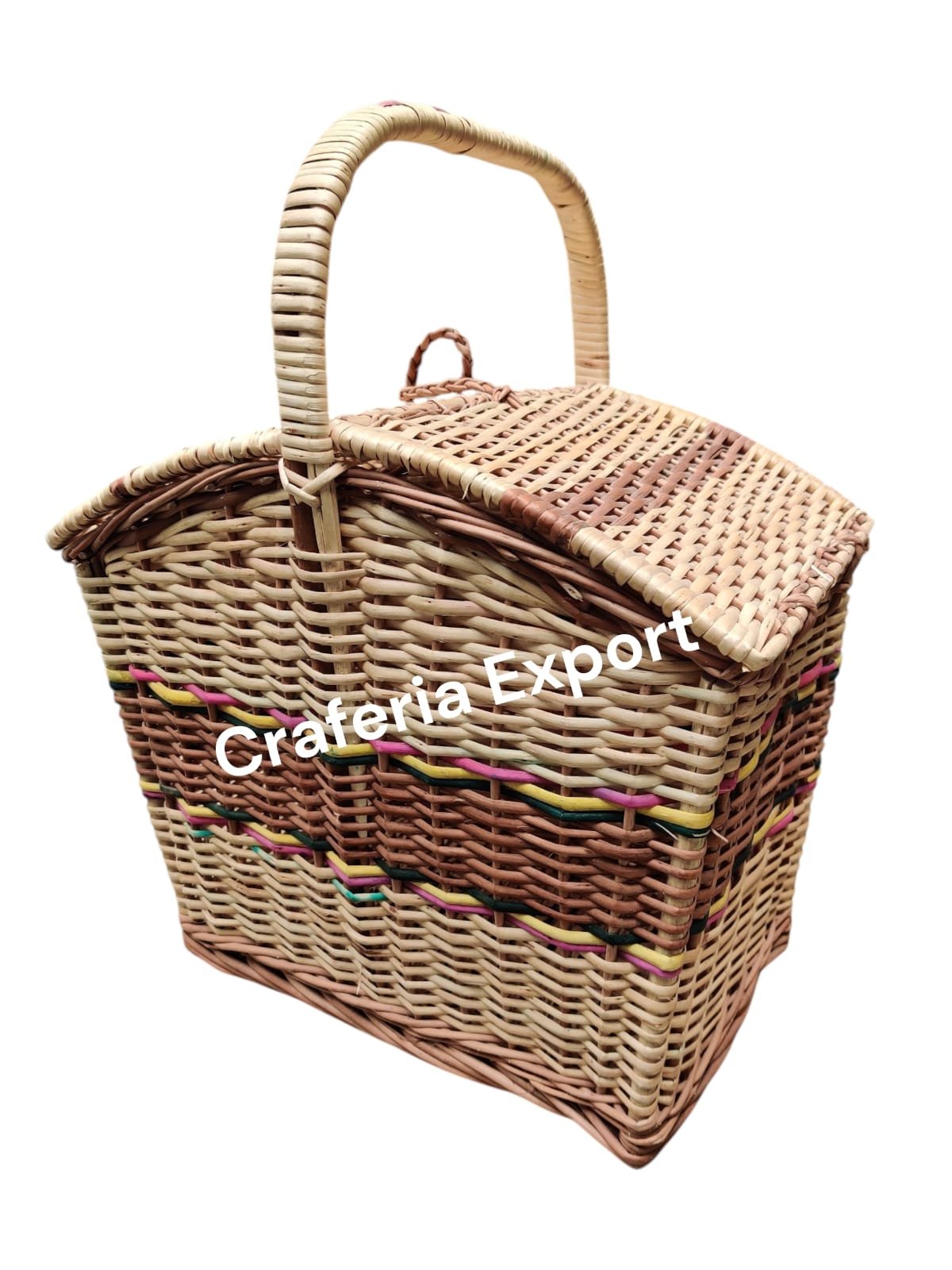 Willow Picnic Basket | Cane Multi-use Basket | Gift Hamper Wicker Baskets - Image 4