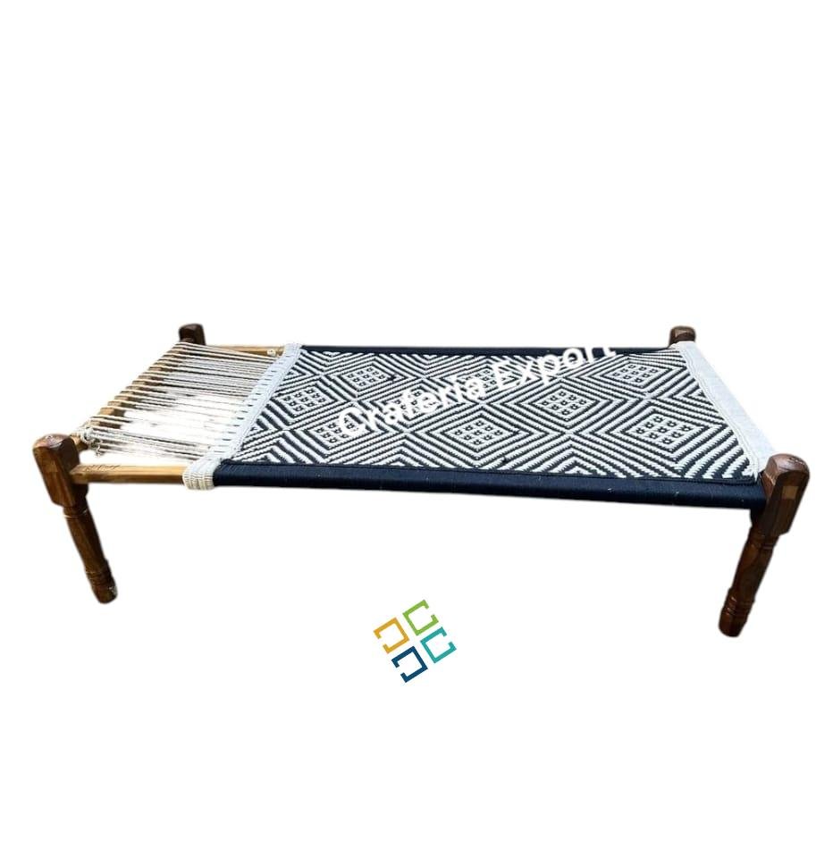 Wooden Charpai/Khaat/Cot for Indoor Outdoor / Khatiya With Removable Legs - Image 5