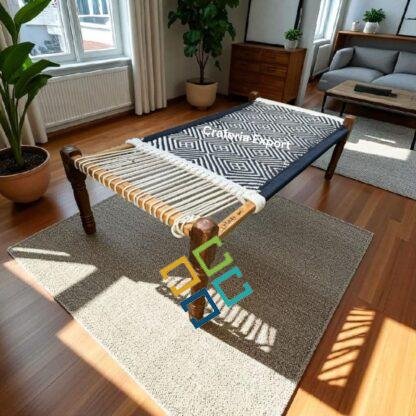 Wooden Charpai/Khaat/Cot for Indoor Outdoor / Khatiya With Removable Legs - Image 2