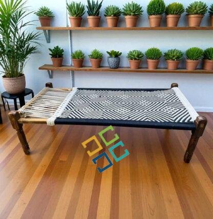 Wooden Charpai/Khaat/Cot for Indoor Outdoor / Khatiya With Removable Legs - Image 4