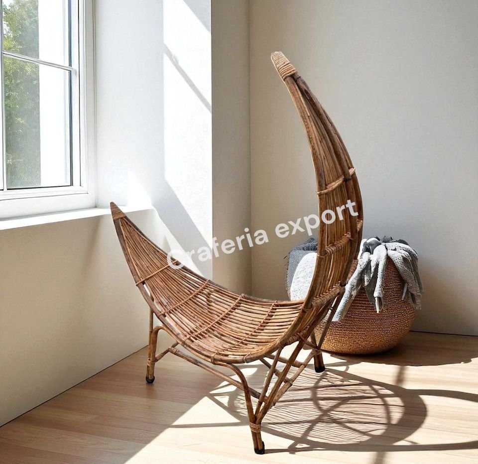 half moon cane chair
